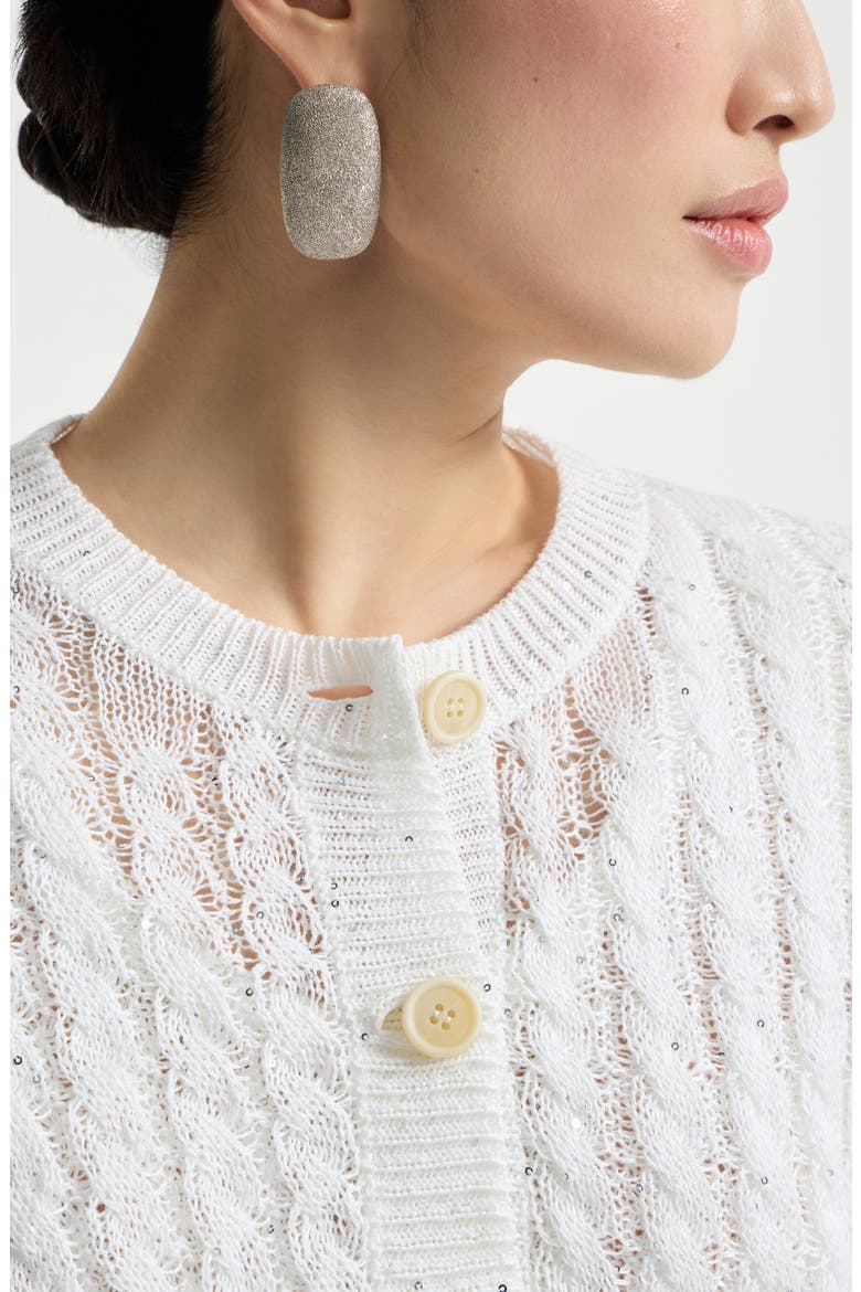 Dazzling cable cardigan, Alternate, color, White