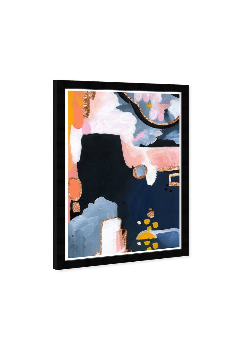 Wynwood Studio Copper Seas Blue Abstract Framed Wall Art, Alternate, color, 