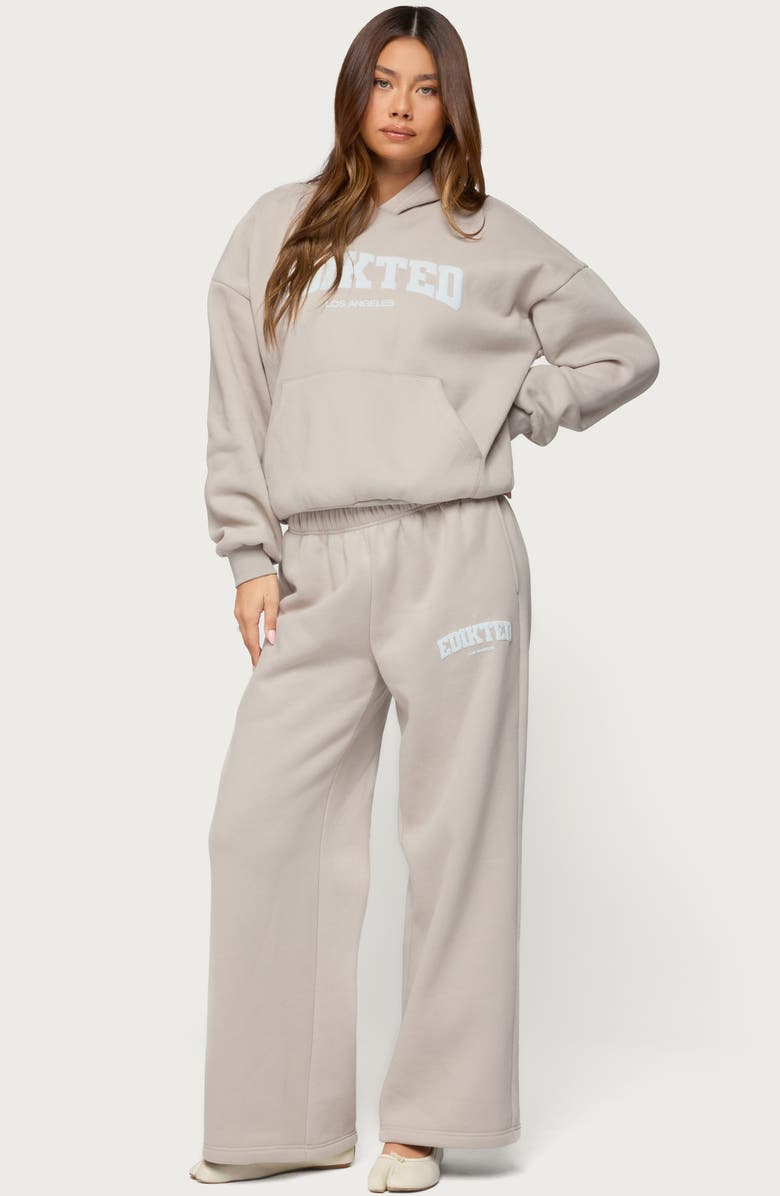 EDIKTED LA Wide Leg Sweatpants, Alternate, color, 