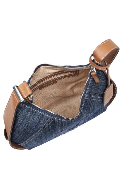 True Religion Horseshoe Denim Shoulder Bag In Blue