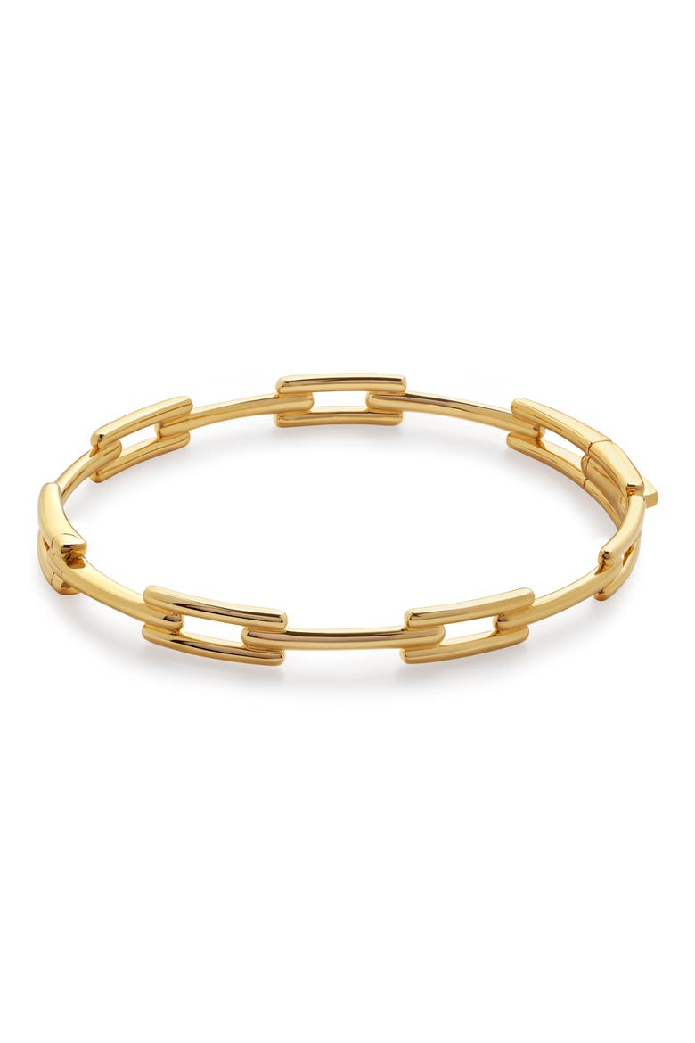 Signature Link Bangle Bracelet, Main, color, 18K GOLD VERMEIL