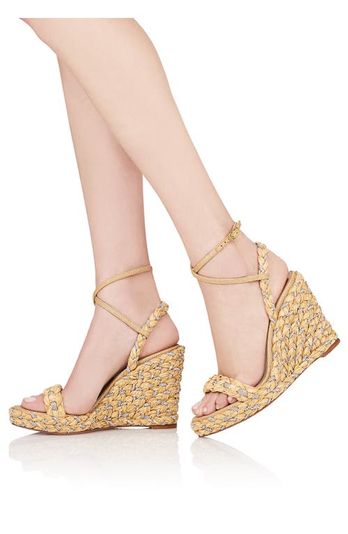 Shop Aquazzura Costeria Wedge Sandal In Natural