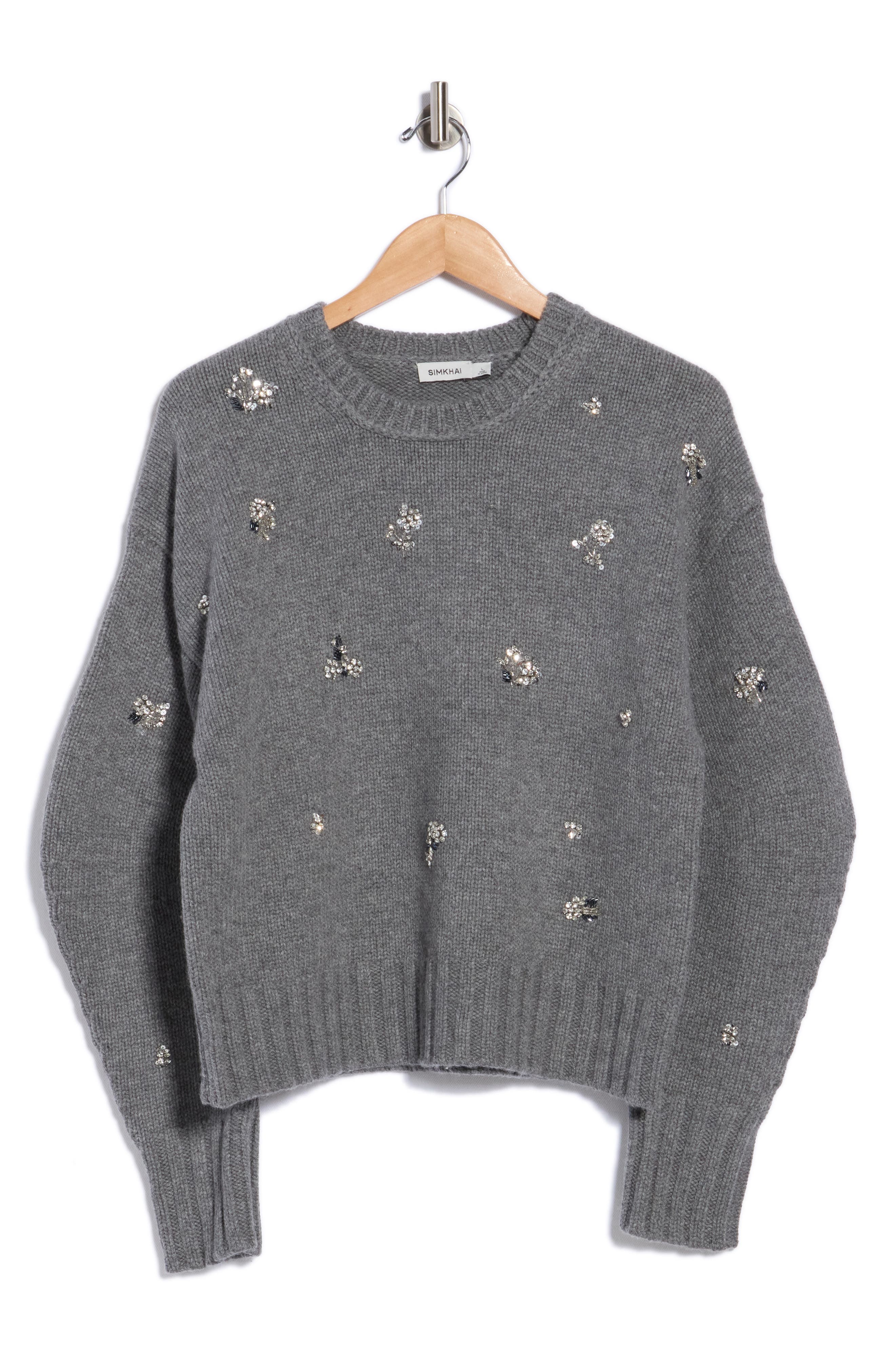 Coraline Crystal Embellished Crewneck Sweater