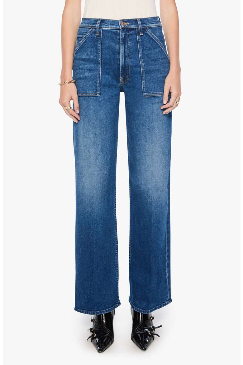 The Patch Maven Sneak High Rise Wide Leg Jeans, Main, color, SPARE ME THE DRAMA