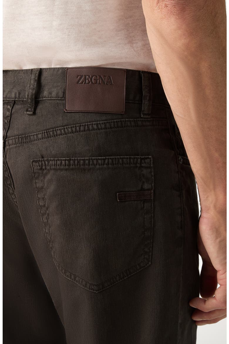 Slim Fit Jeans, Alternate, color, DARK BROWN