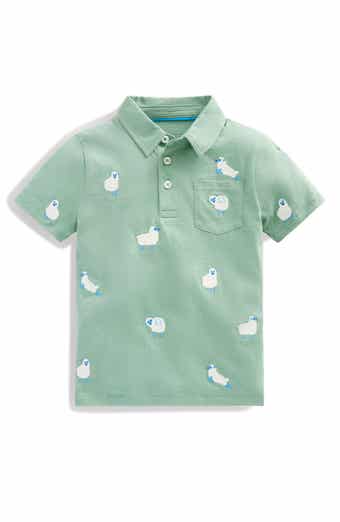 Kids' Embroidered Cotton Slub Polo