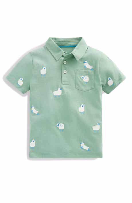 Kids' Embroidered Cotton Slub Polo