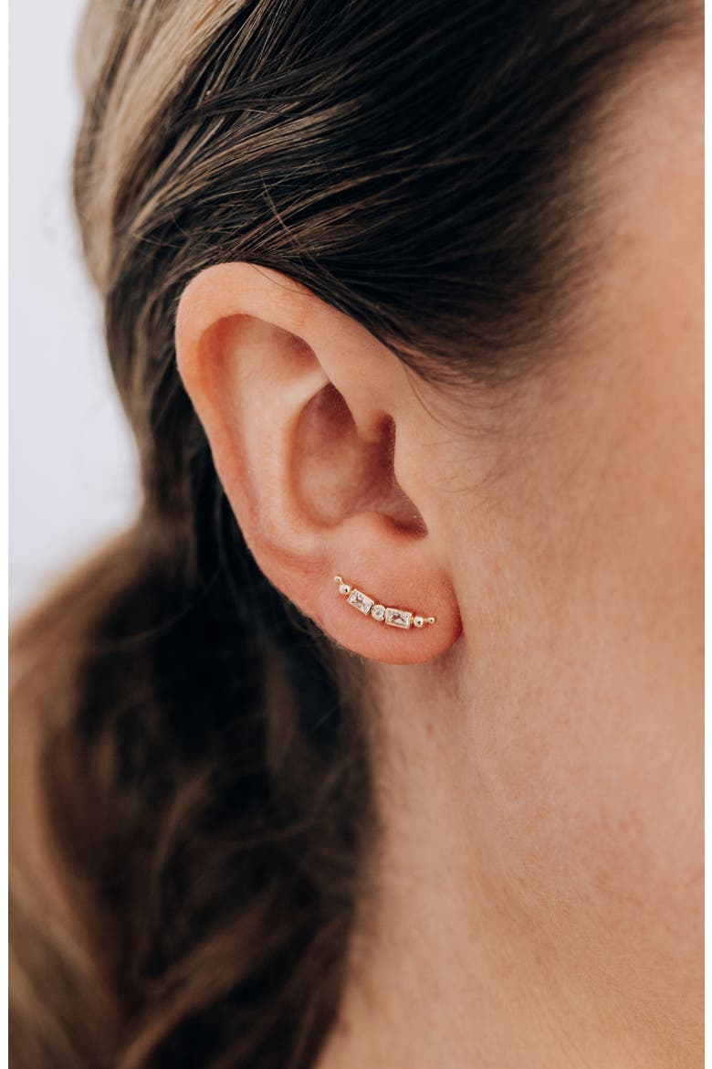 Cleo Single Diamond Ear Crawler, Alternate, color, WHITE GOLD