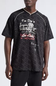 Palm Angels Starry Palm Cotton Graphic T-Shirt