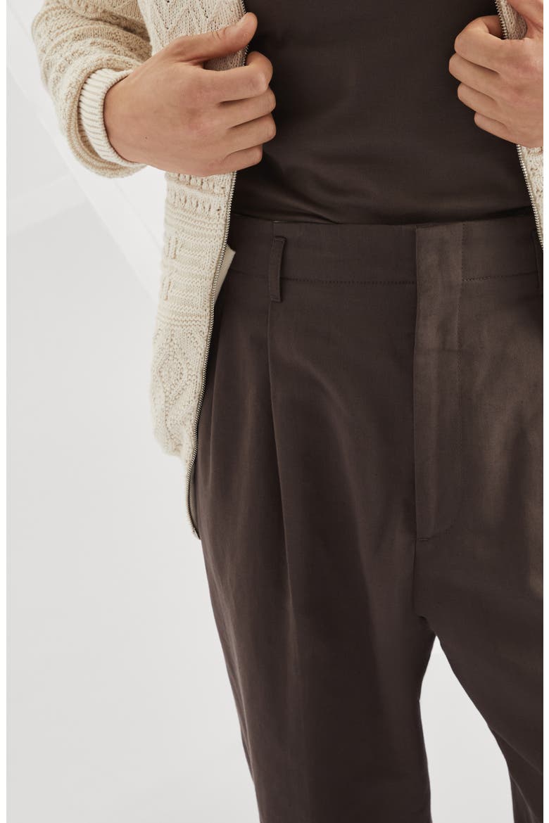 Gabardine trousers, Alternate, color, Coffee