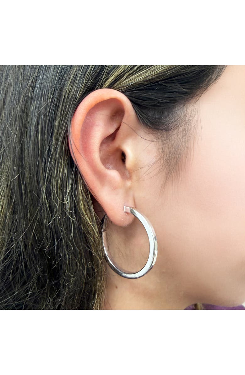 The Lovery Fine Jewelry Square Tube Hoop Earrings, Alternate, color, 