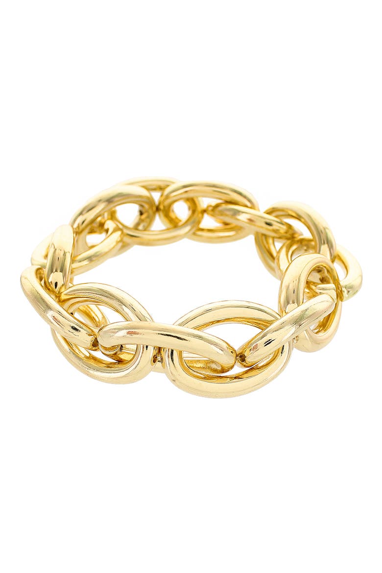 Link Stretch Bracelet, Main, color, GOLD