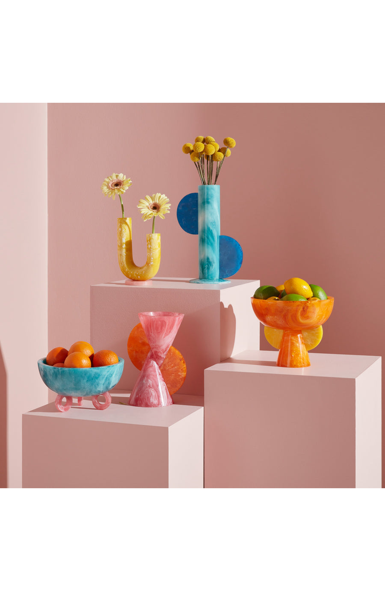 Jonathan Adler Mustique Double Tube Vase, Alternate, color, Yellow / Pink