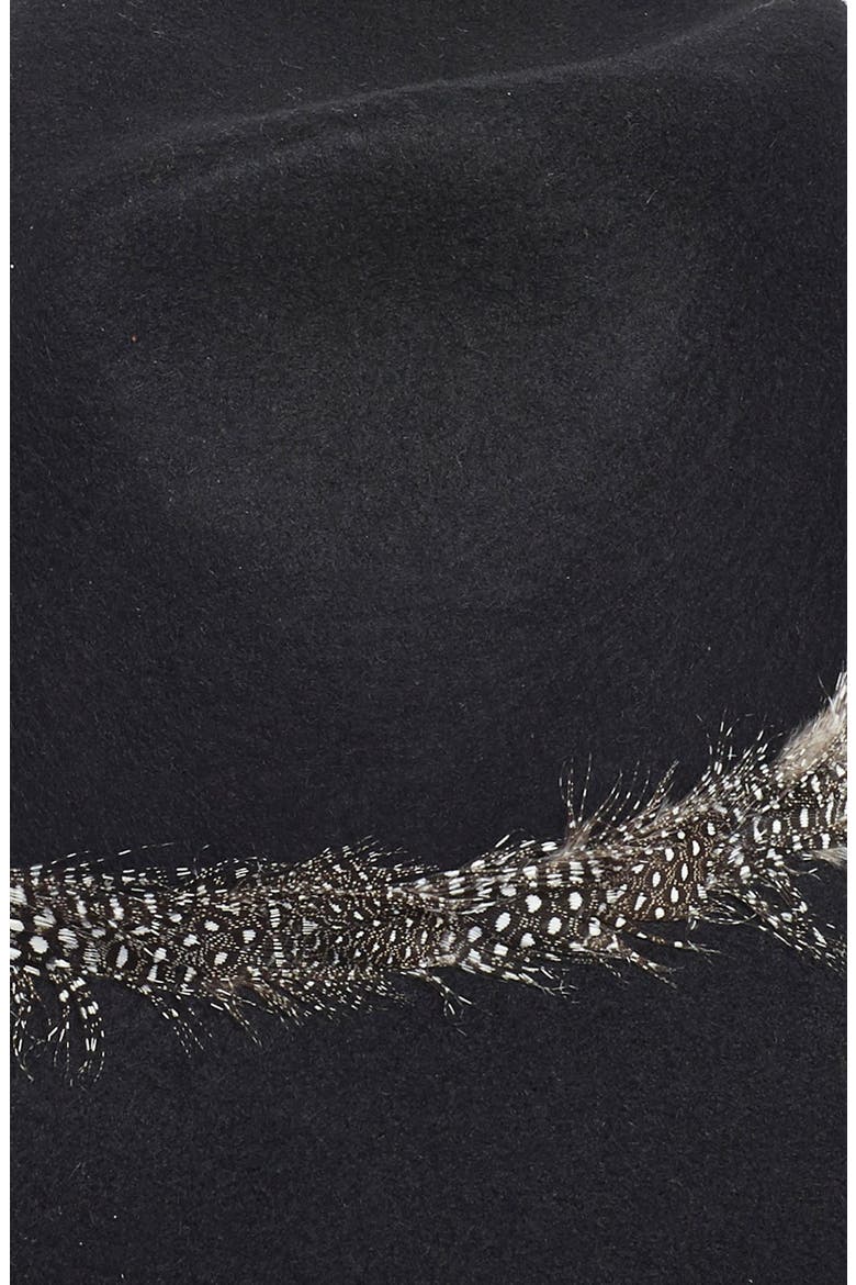 'Top That' Wool Fedora, Alternate, color, BLACK