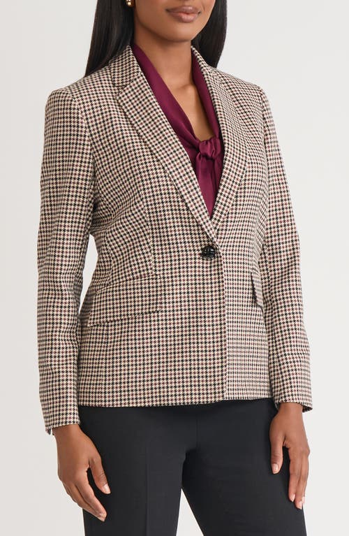 Kasper One-button Blazer In Brown