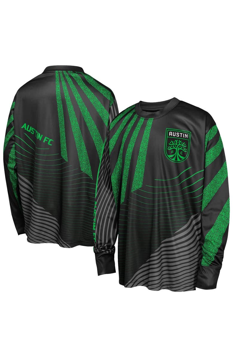 Outerstuff Youth Outerstuff Black Austin FC Nifty Netminder Long Sleeve T-Shirt, Alternate, color, 