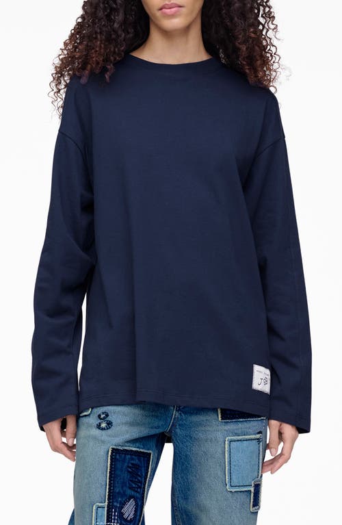 Marc Jacobs Snake Long Sleeve Graphic T-shirt In Blue