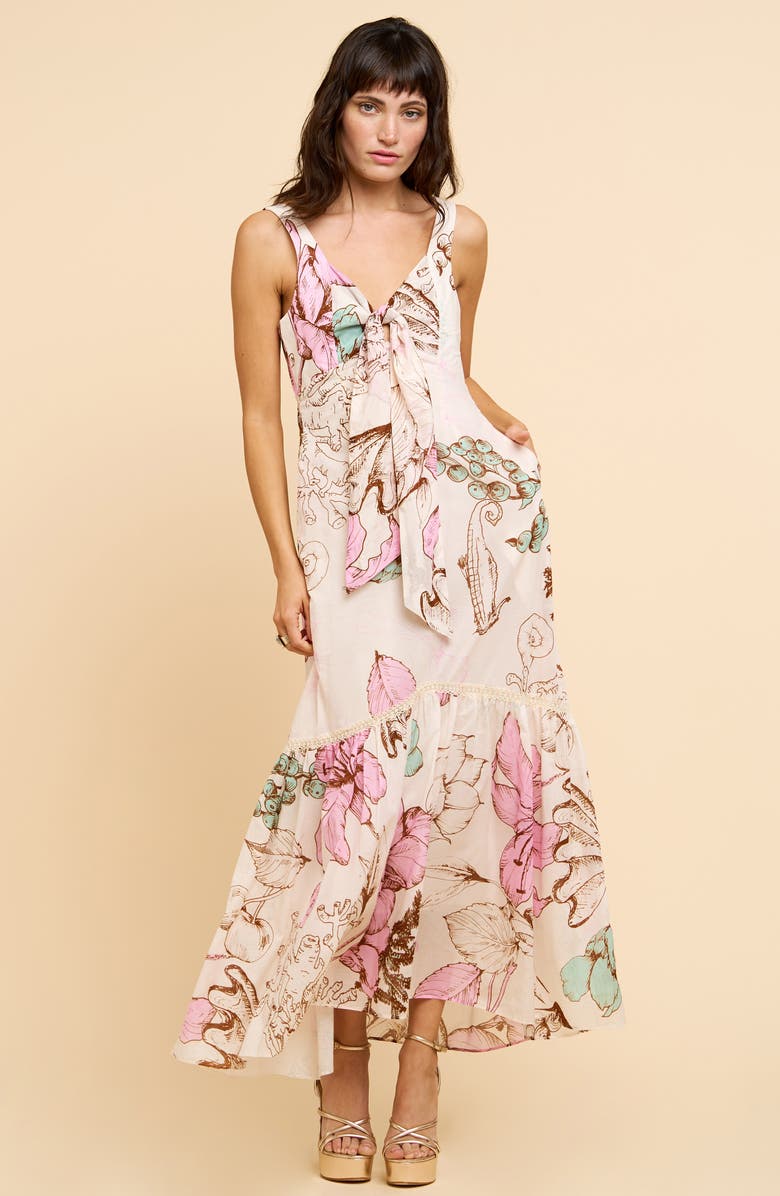 CIEBON Miyui Floral Print Sleeveless Maxi Dress, Alternate, color,