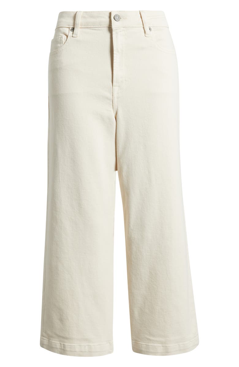 HIDDEN JEANS High Waist Crop Wide Leg Jeans, Alternate, color, Cream
