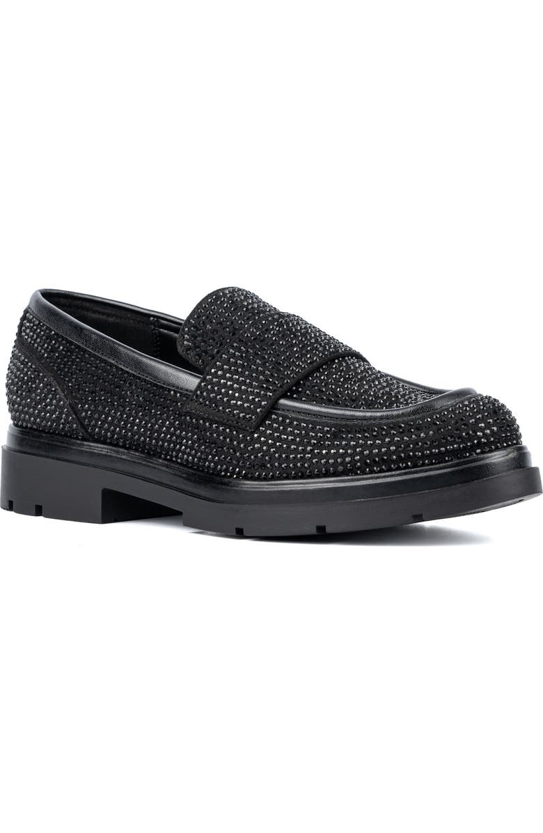 NEW YORK AND COMPANY Abigail Rhinestone Loafer, Main, color,