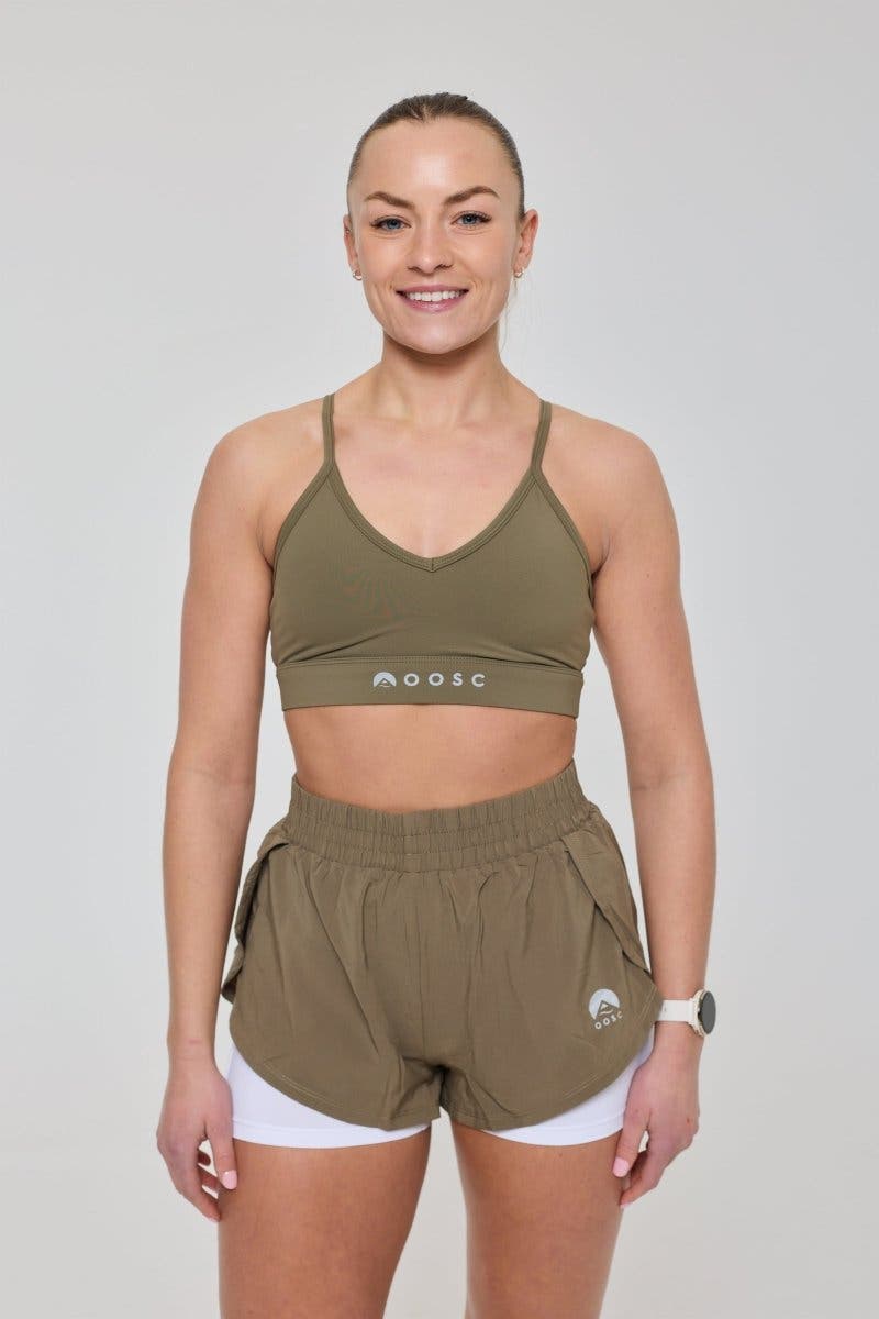 Elite 2 in 1 Running Shorts - Khaki - image 2