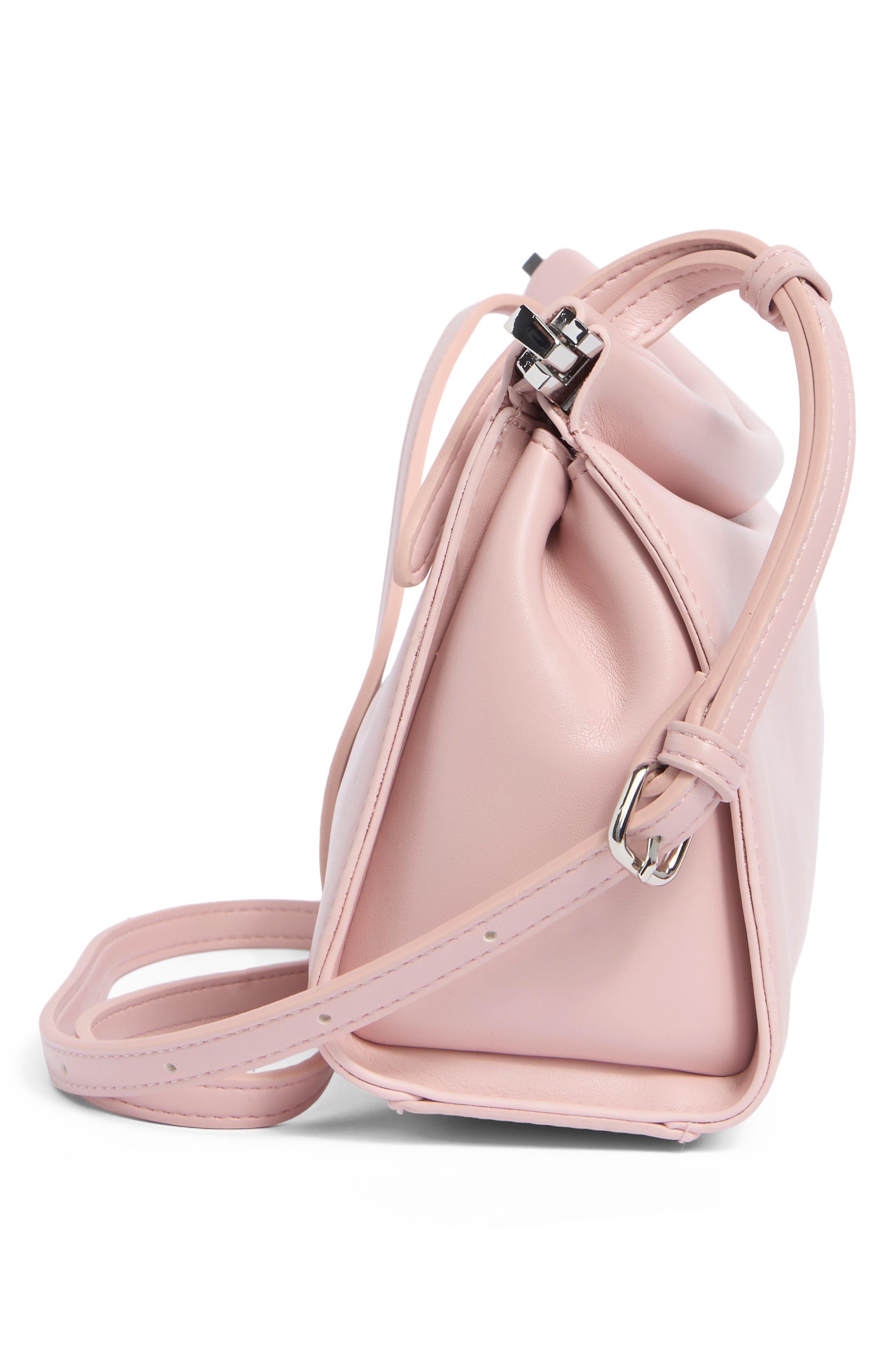 Faux Leather Shoulder Bag, Alternate, color, ROSE