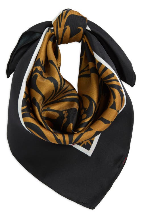 Bien Abye Bien Abyé Golden Garden Silk Bandana In Black
