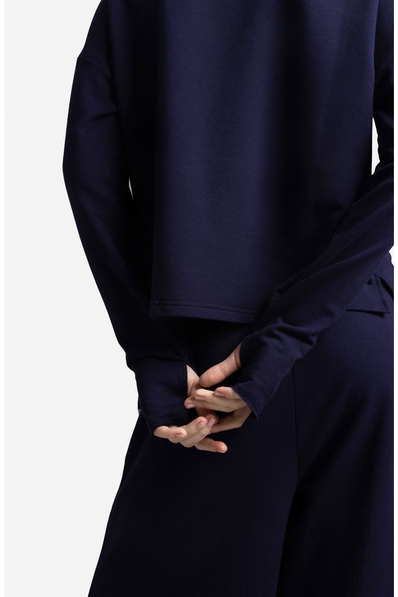 Light French Terry Pullover, Alternate, color, MARITIME BLUE