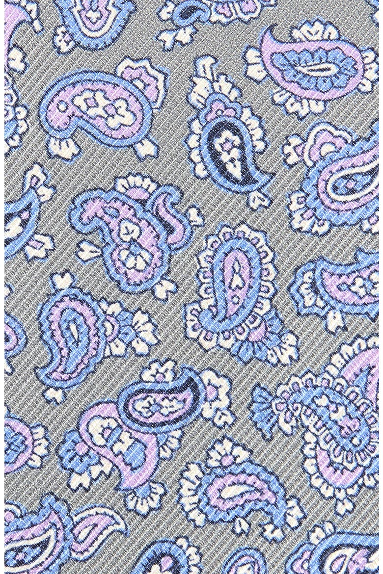 Paisley Silk Tie, Alternate, color, GRAY