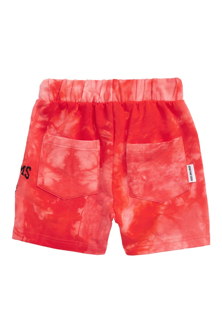 Laguna Tie Dye Stretch Organic Cotton Shorts, Alternate, color, RED