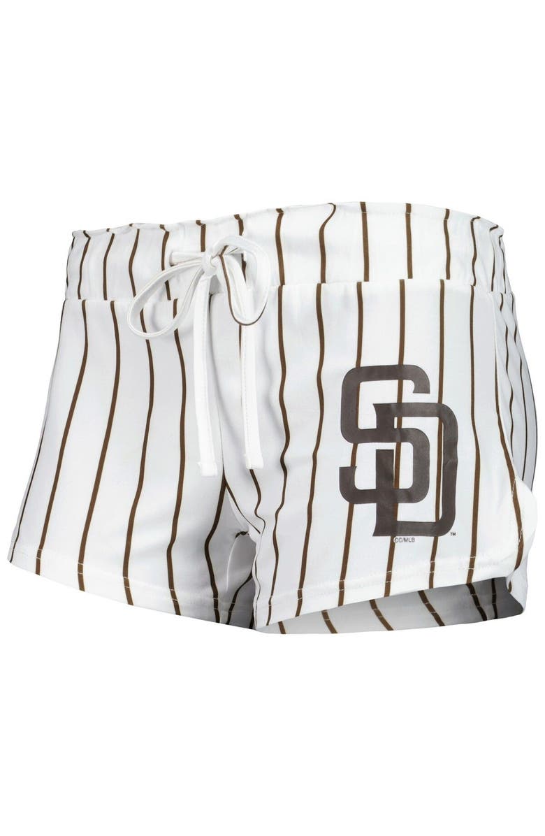 CONCEPTS SPORT Women's Concepts Sport White San Diego Padres Reel Pinstripe Tank Top & Shorts Sleep Set, Alternate, color, White