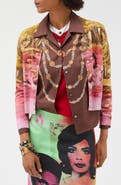 Versace The Naturist Print Silk Cardigan