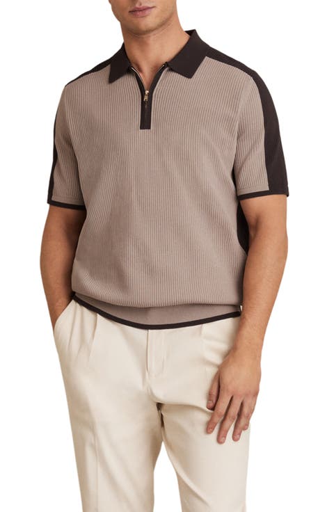 Varley Rib Colorblock Zip Polo Sweater