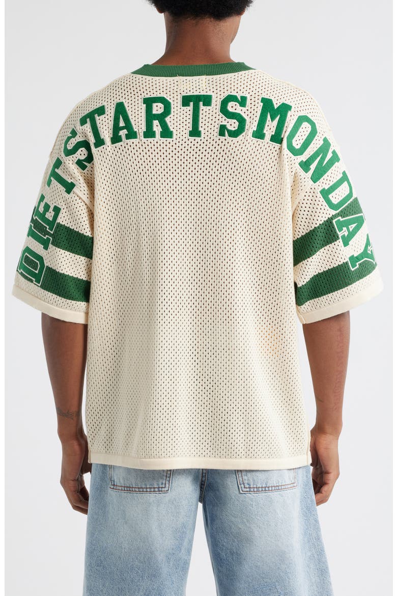 Knit Mesh Jersey, Alternate, color, CREAM/ GREEN