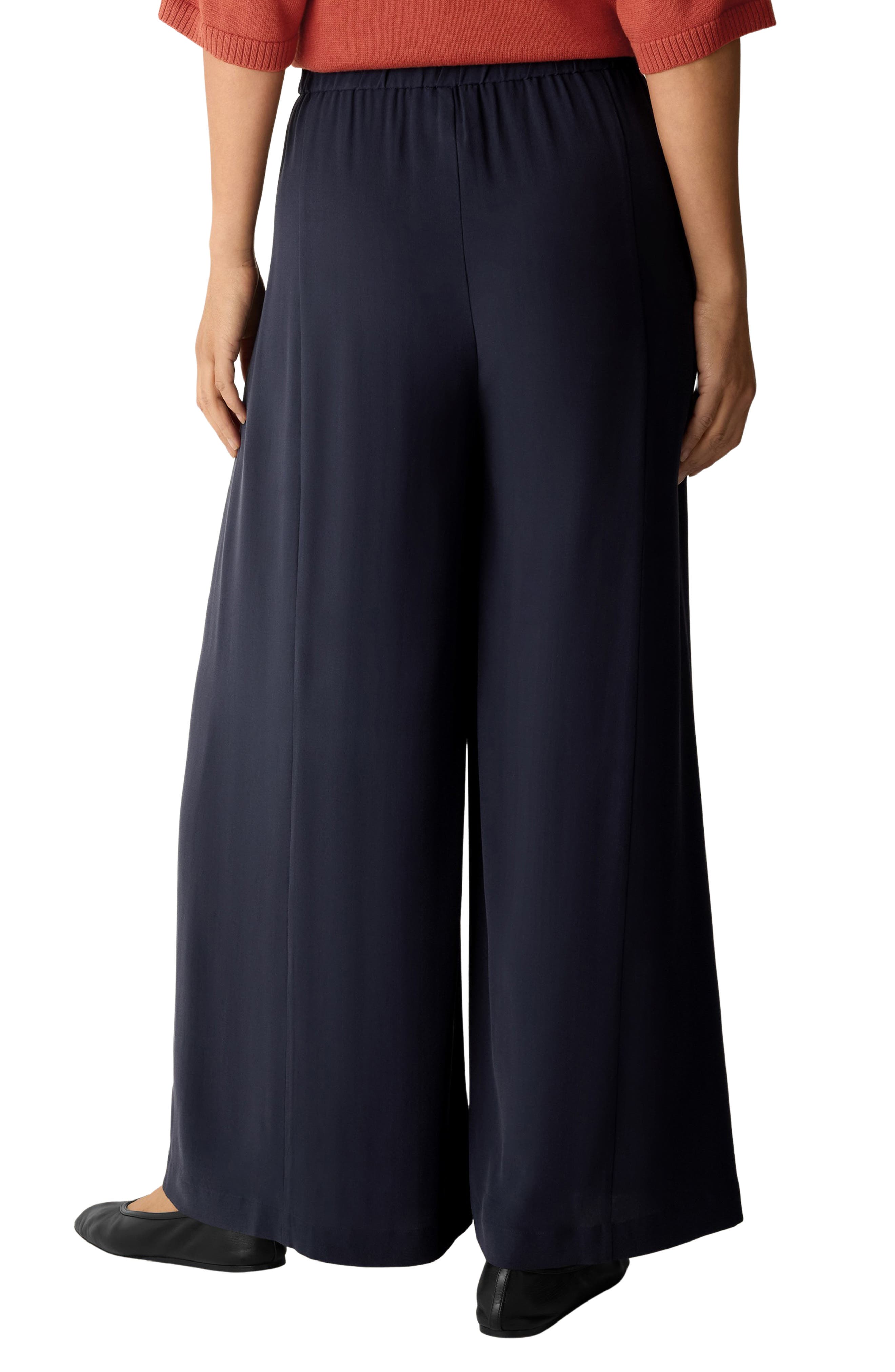 Pull-On Satin Wide Leg Pants - image 4
