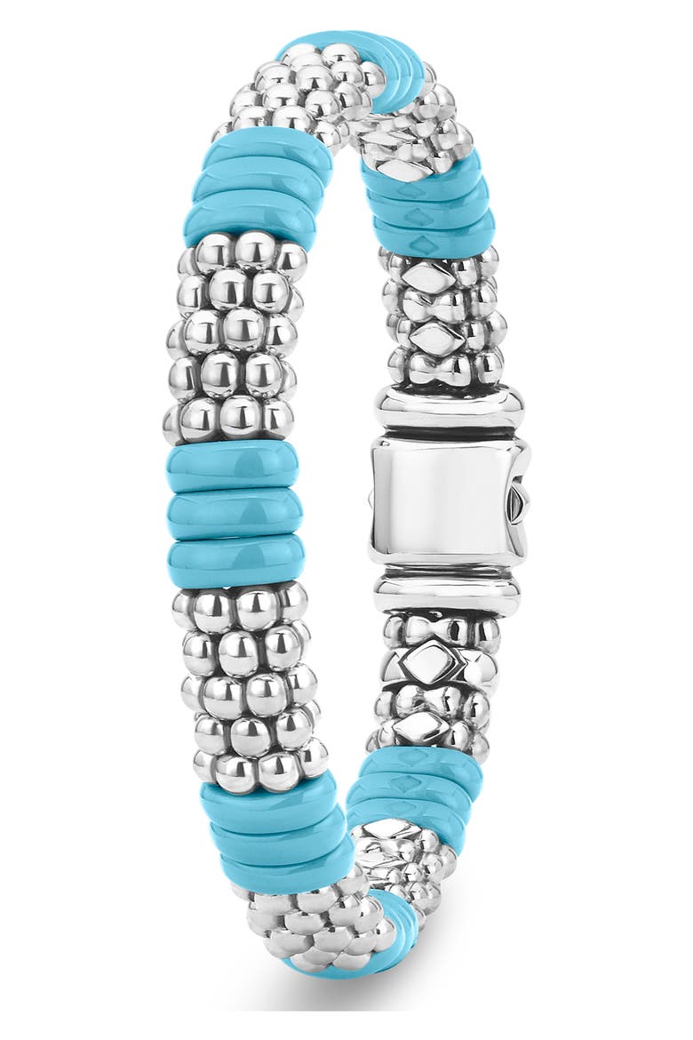 Blue Caviar Ceramic Rope Bracelet, Alternate, color, SILVER/ BLUE
