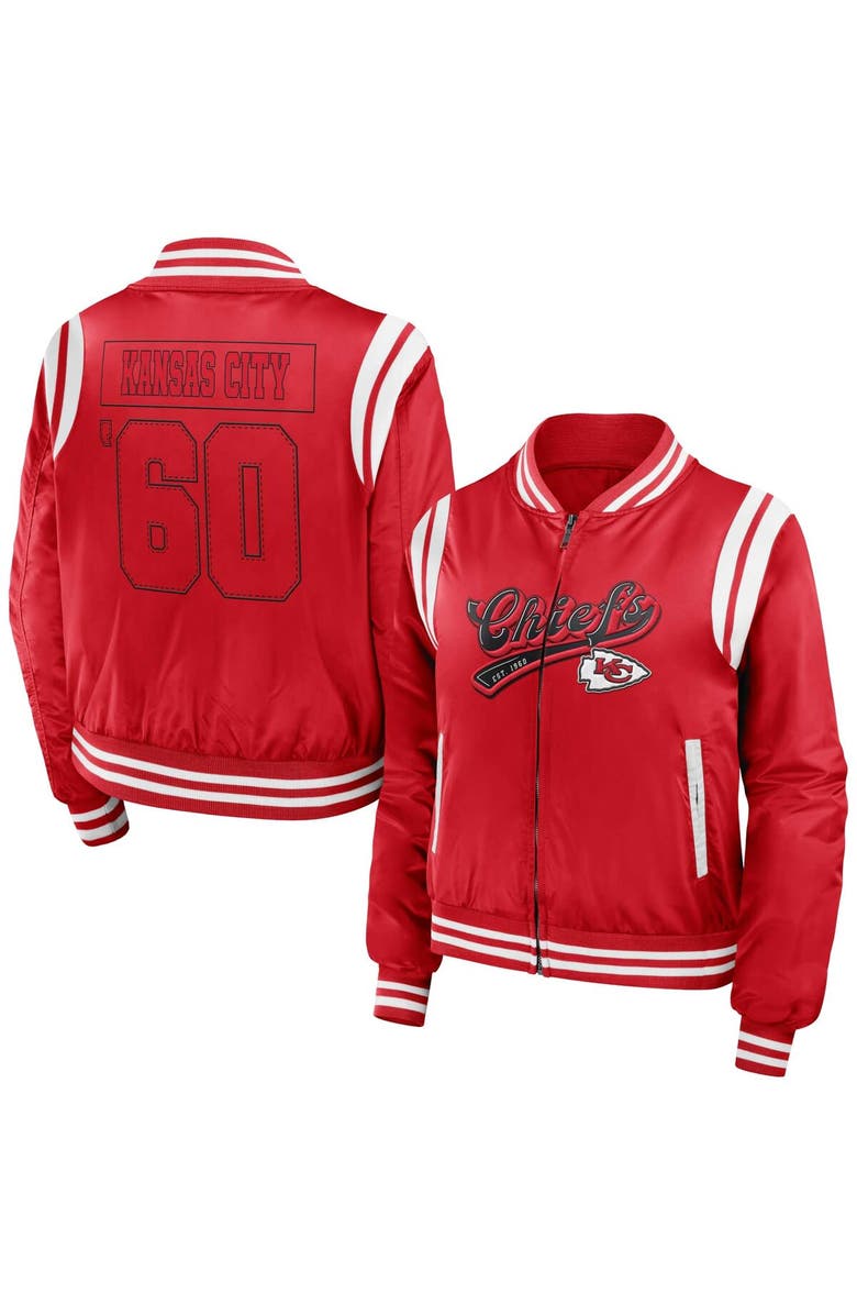 WEAR by Erin Andrews Women's WEAR by Erin Andrews Red Kansas City Chiefs Bomber Full-Zip Jacket, Alternate, color,