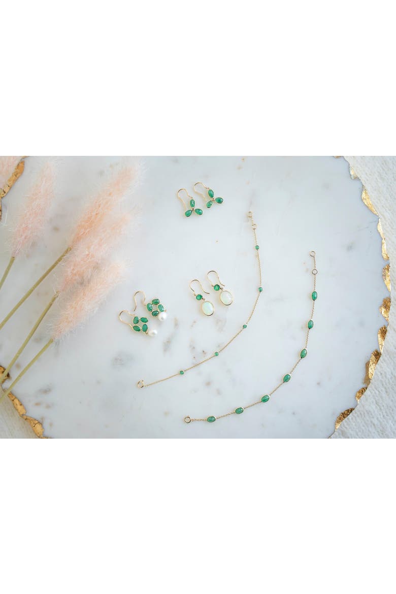 Enchanted Forest Earrings, Alternate, color, Emerald