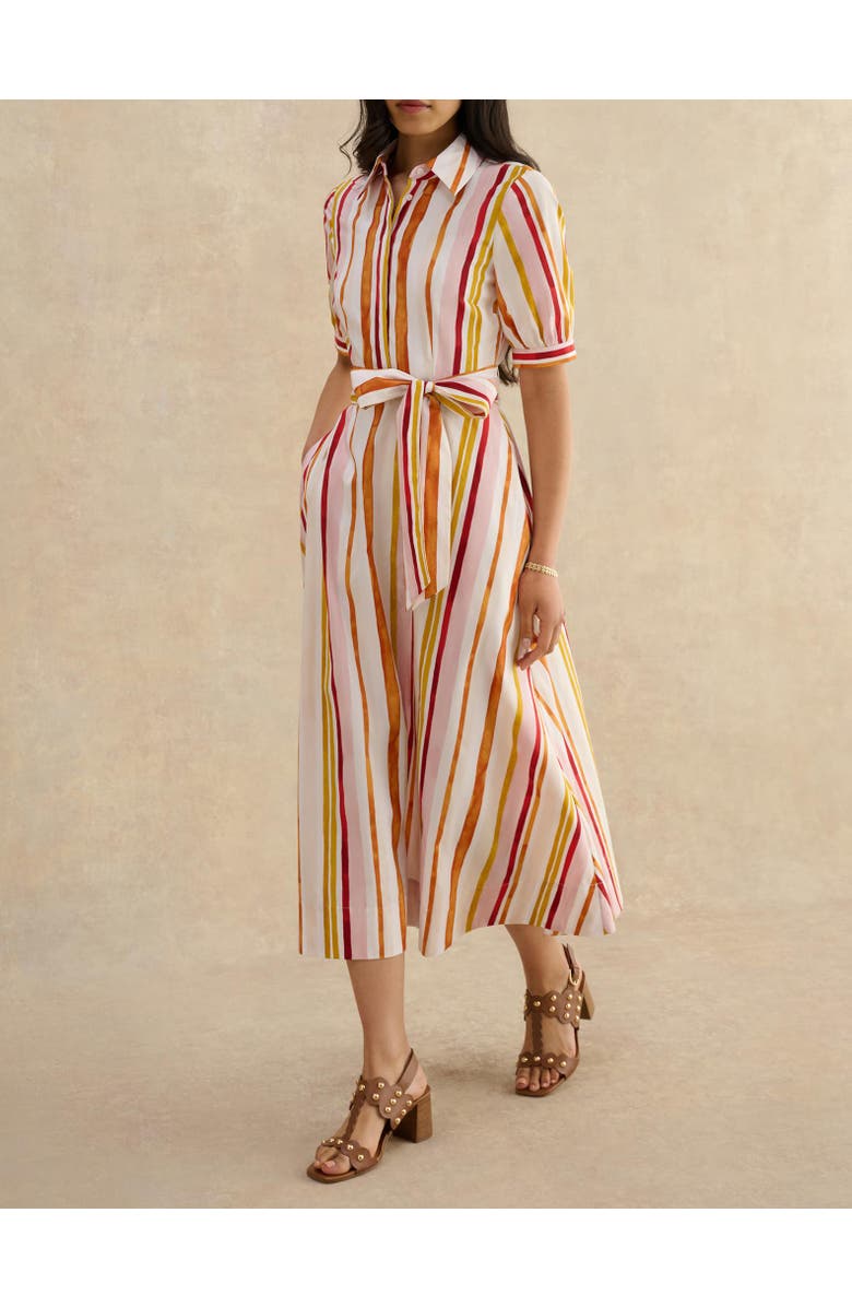HOBBS LONDON Cressida Midi Dress, Alternate, color, Ivorymulti