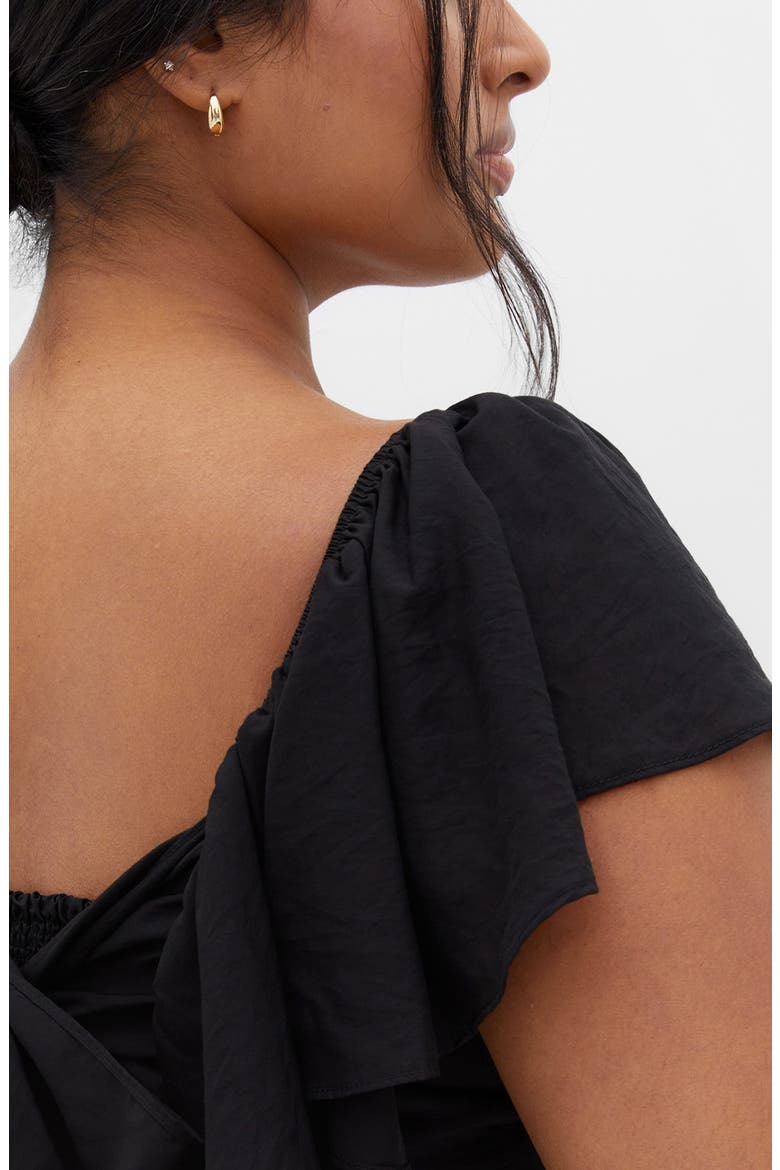 Alisa TIe Front Dress, Alternate, color, BLACK