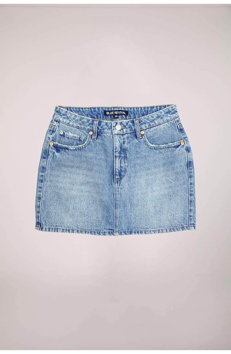 BLUE REVIVAL On The Edge Mini Skirt, Alternate, color, Crete