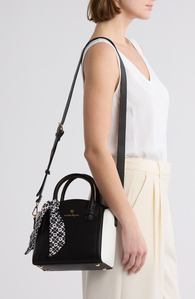 Nanette Lepore Colorblock Scarf Satchel Bag, Alternate, color,