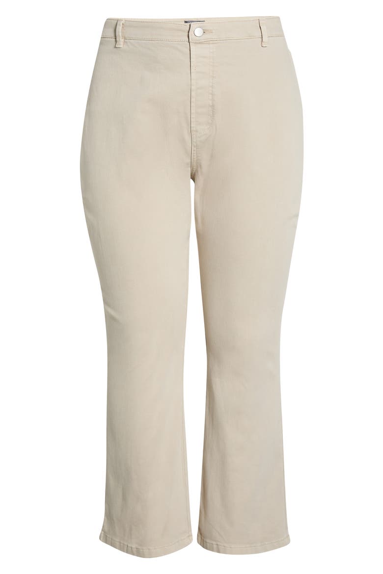 Estelle Pull-On Ankle Flare Jeans, Alternate, color, ASUTEX CRISP KHAKI
