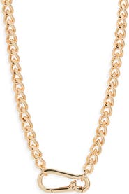 Nordstrom Carabiner Curb Chain Necklace