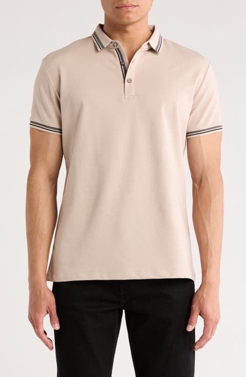 Slim Fit Stretch Cotton Knit Polo