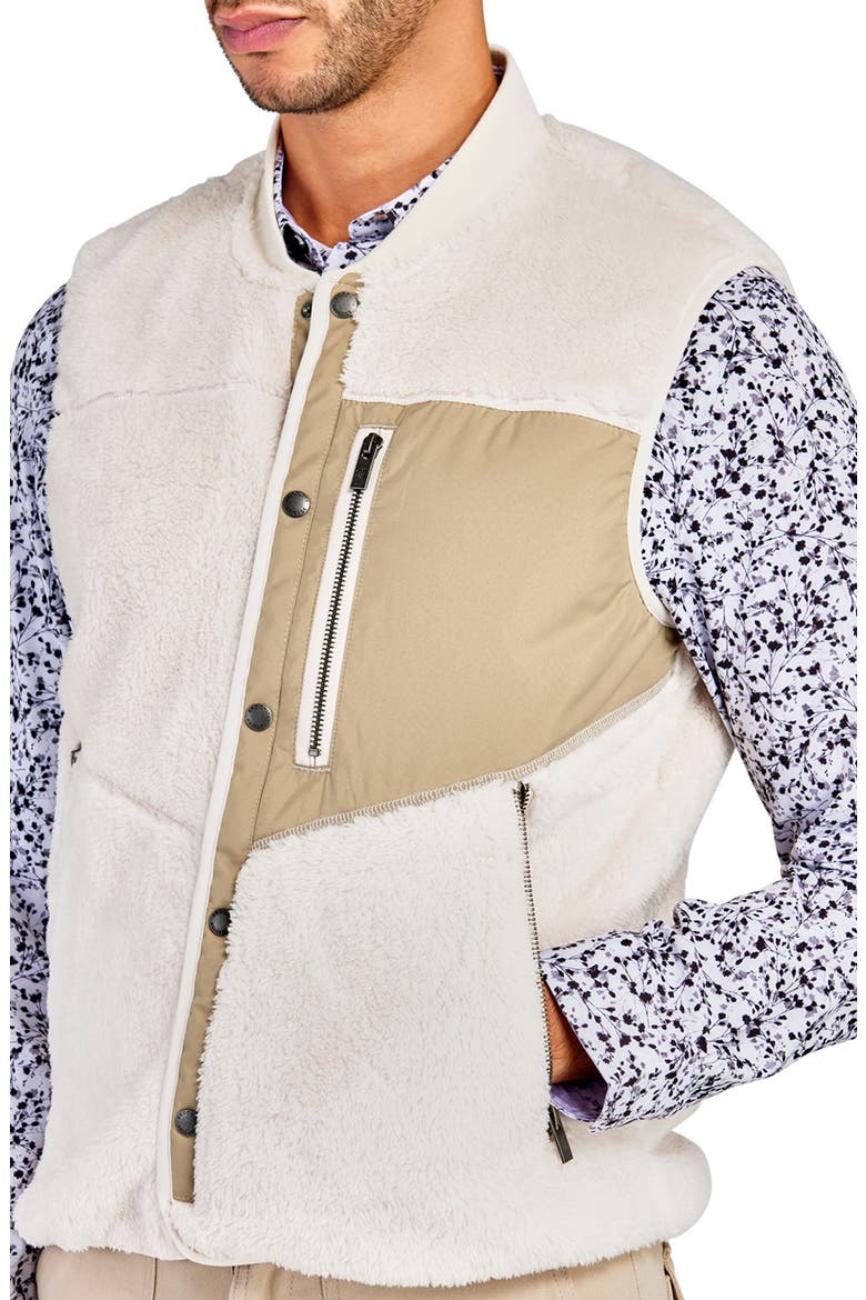 Solid Fuzzy Vest, Alternate, color, CREAM