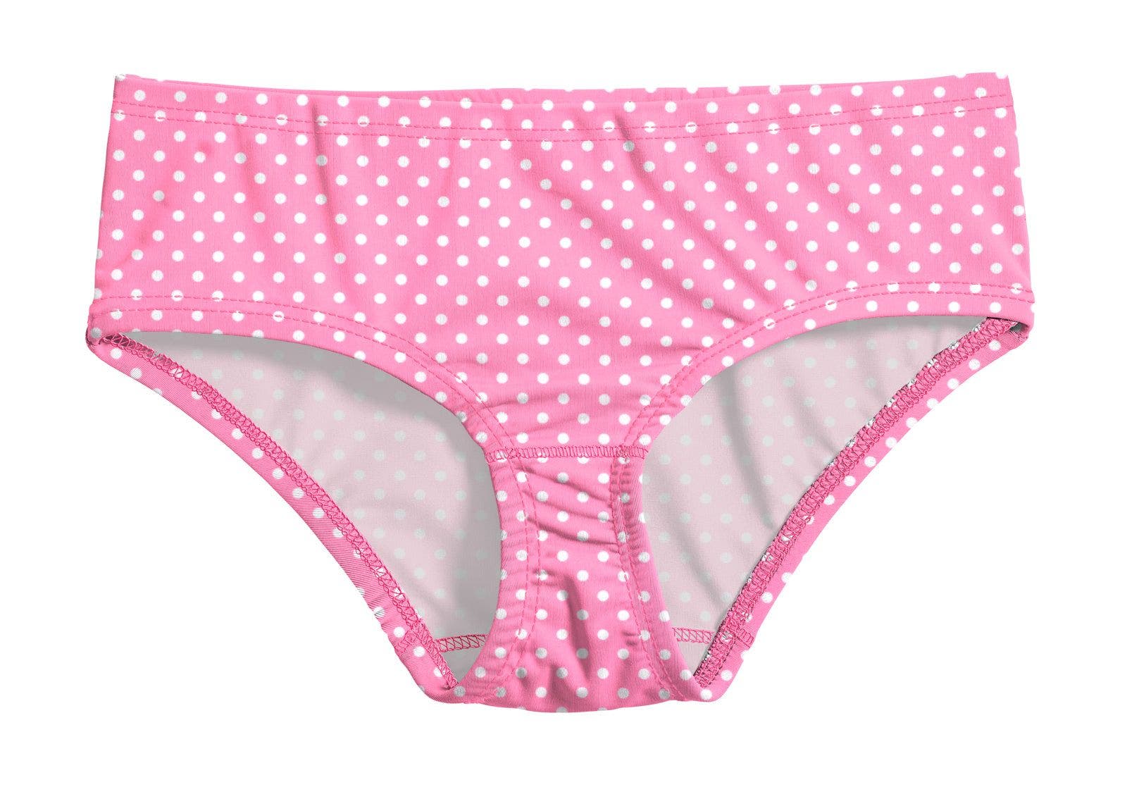 Pink w- White Polka Dot