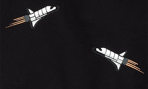 Miles The Label Space Shuttle French Terry Sweatshirt & Joggers Set In Black