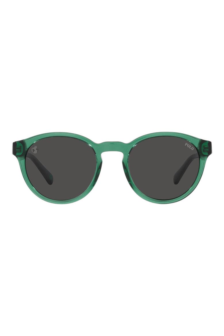 51mm Round Sunglasses, Main, color, GREEN