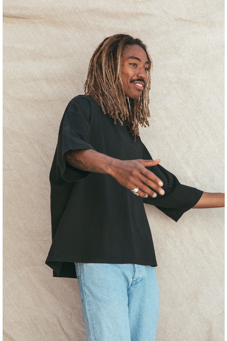 Night Oversize T-Shirt, Alternate, color, JET BLACK